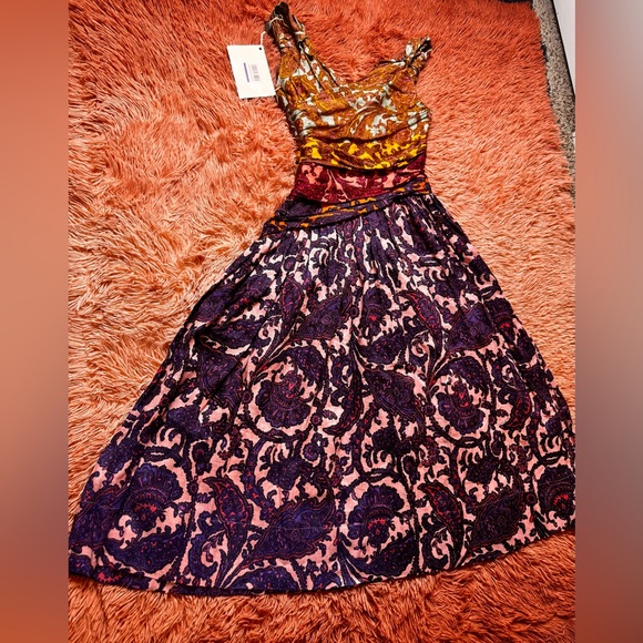 NWT ZIMMERMANN Tiggy Bow Midi Dress in Spliced Paisley. Size 0/XS - Picture 14 of 15